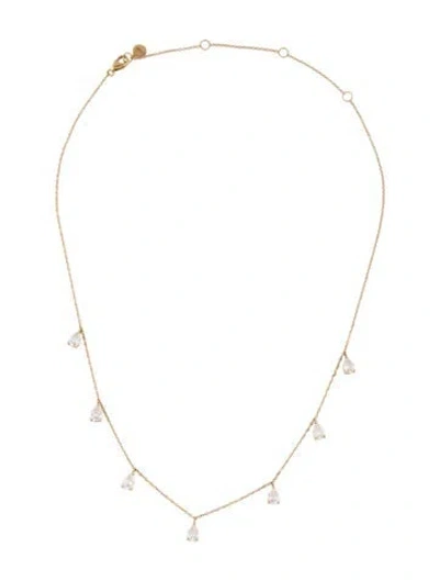 Pre-owned Esse 18k 1.40ctw Lab-grown Diamond Lumi Station Necklace, 16" In Multicolor