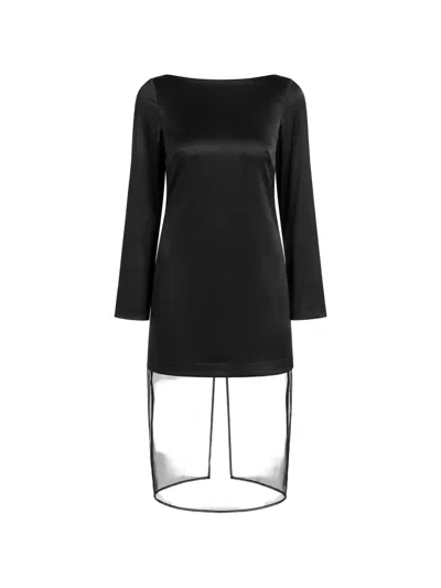 Esse Cartia Cowl-back Dress In Black