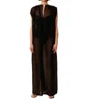 Esse Organza Envelope Dress In Black In Black