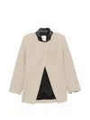 Esse Studios Alessio Wrap Blazer In Brown