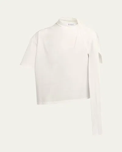 Esse Studios Aria Twist Tee In Ivory