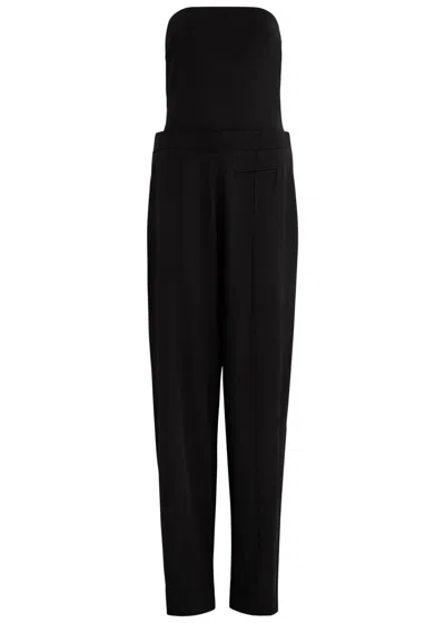 Esse Studios Atlas Strapless Straight-leg Woven Jumpsuit In Black