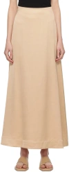 Esse Studios Beige Gilded Maxi Skirt In Golden Ore
