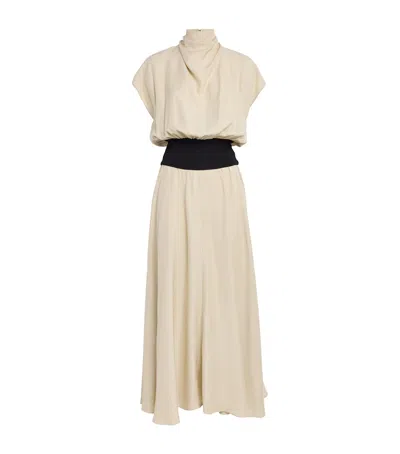 Esse Studios Belted Illi Maxi Dress In Neutral