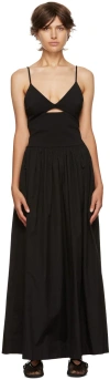 Esse Studios Black Tri Knit Maxi Dress In Black