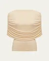 Esse Studios Bonachi Cape Top In Macadamia