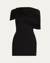 Esse Studios Bonachi Draped Mini Dress In Black