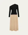 Esse Studios Dasha Duo Long Dress In Black  Flax