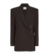 Esse Studios Double-breasted Onus Blazer In Brown