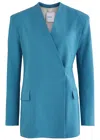 Esse Studios Homme Double-breasted Woven Blazer In Blue