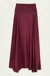 Esse Studios Illi Maxi Skirt In Shiraz In Burgundy