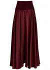 Esse Studios Illi Silk Maxi Skirt In Burgundy