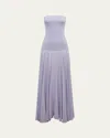Esse Studios Illi Strapless Drop-waist Dress In Agate Blue