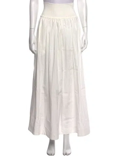 Pre-owned Esse Studios Long Skirt In White