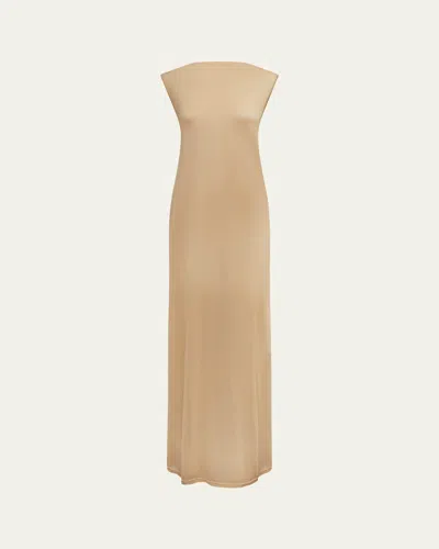 Esse Studios Maca Sleeveless Duo Dress In Macadamia  Black
