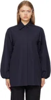 Esse Studios Navy Collected Shirt In French Navy
