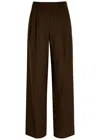 Esse Studios Onus Pleated Woven Trousers In Brown