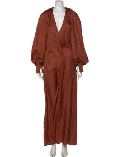 Pre-owned Esse Studios Silk Long Dress In Multi