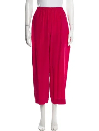 Pre-owned Esse Studios Silk Wide Leg Pants In Pink