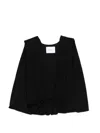 Esse Studios Solina Gathered Cape Top In Black