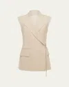 Esse Studios Sommar Wrap Waistcoat In Crema