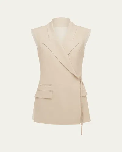 Esse Studios Sommar Wrap Waistcoat In Crema