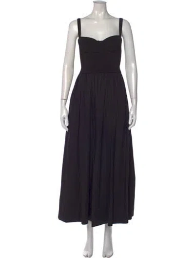 Pre-owned Esse Studios Square Neckline Long Dress W/ Tags In Black