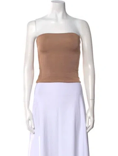 Pre-owned Esse Studios Strapless Crop Top In Neutral