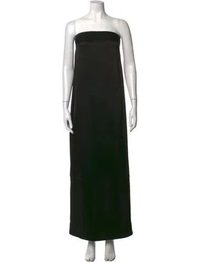 Pre-owned Esse Studios Strapless Long Dress In Black