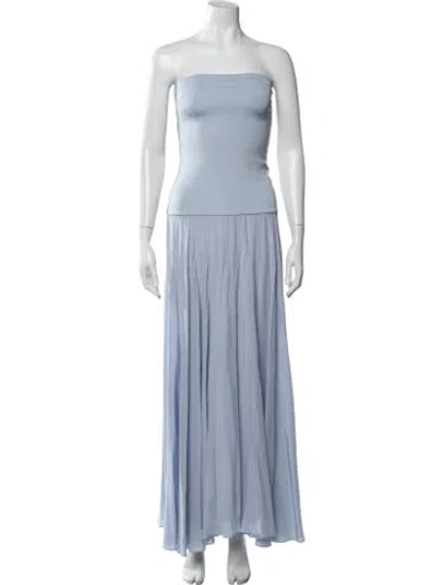 Pre-owned Esse Studios Strapless Long Dress In Blue