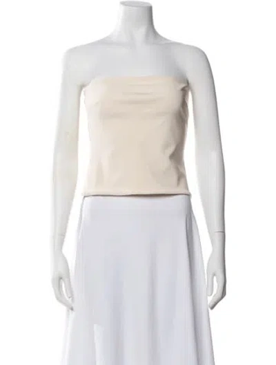 Pre-owned Esse Studios Strapless Top In White