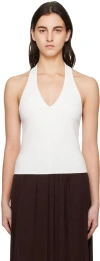 Esse Studios White Obie Tank Top In Crema