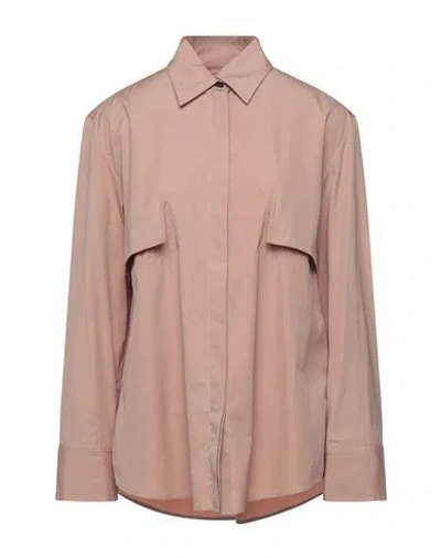Esse Studios Woman Shirt Light Brown Size 10 Cotton In Beige