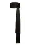Esse Women's Mono Fringe Wrap Scarf In Black In Black