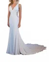 Essence Of Australia Glamorous Column Wedding Dress In Ivory/porcelain/ivory In White