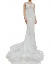 Essence Of Australia Glamorous Lace Fit-and-flare Wedding Gown In Ivory In White