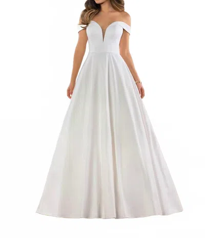 Essence Of Australia Off The Shoulder Wedding Dress In Ivory/porcelain In Multi