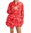 Essential Antwerp Embellished Shirt In Calypso Pink In Red