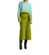 Essential Antwerp Guga Midi Skirt In Kale In Green