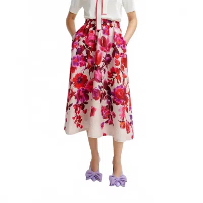 Essential Antwerp Harbour Skirt In Off-white/ Pink/ Purple In Multi
