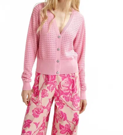 Essential Antwerp Hellenium V-neck Cardigan In Fairy Tale In Pink