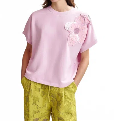Essential Antwerp Hinoui Embroidered Sweatshirt In Pure Pink