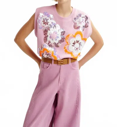 Essential Antwerp Hitailan Sleeveless Sweatshirt In Pink Lavender