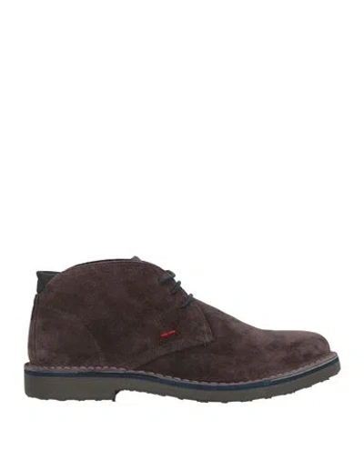 Essential L.a.b. Essential L. A.b. Man Ankle Boots Grey Size 7 Leather In Brown