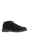 Essential L.a.b. Essential L. A.b. Man Ankle Boots Navy Size 13 Leather In Black