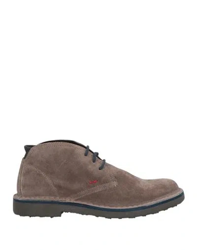 Essential L.a.b. Essential L. A.b. Man Ankle Boots Taupe Size 6 Leather In Brown