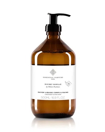 Essential Parfums Divine Vanille By Olivier Pescheux Liquid Body & Hand Soap 16.9 Oz. In Transparent