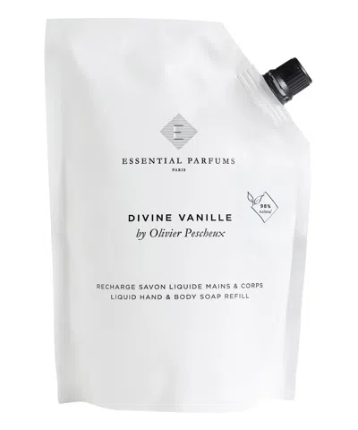 Essential Parfums Divine Vanille Liquid Body And Hand Soap Refill 500 ml In White