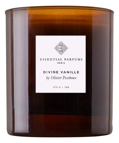 Essential Parfums Divine Vanille Scented Candle 270 G In White