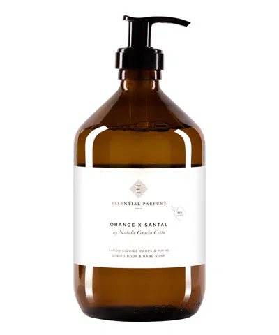 Essential Parfums Orange X Santal Liquid Body And Hand Soap 500 ml In White